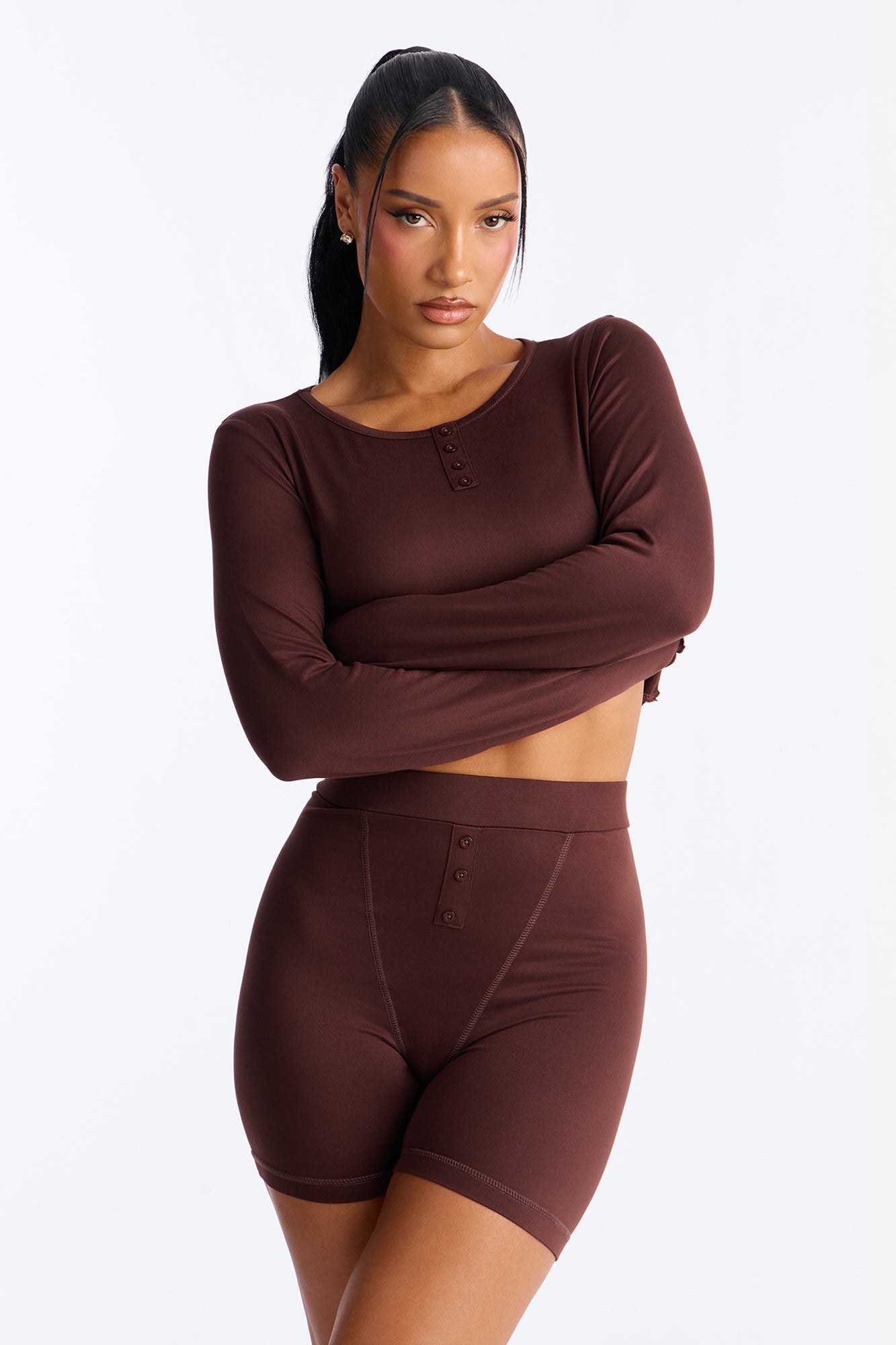 Between Us Chocolate Pajama Boxer Short Set