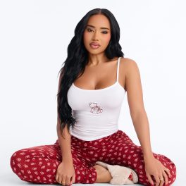 Bear Hugs Burgundy Cami Pajama Pant Set