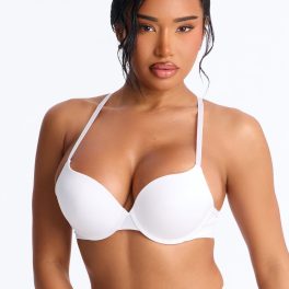 Just Right White Lightly Padded Flexible Cup Smoothing Back Bra