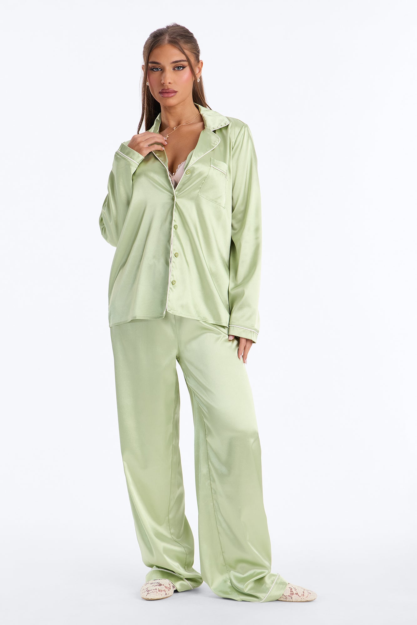 Sage Long Sleeve Pajama Pant Set