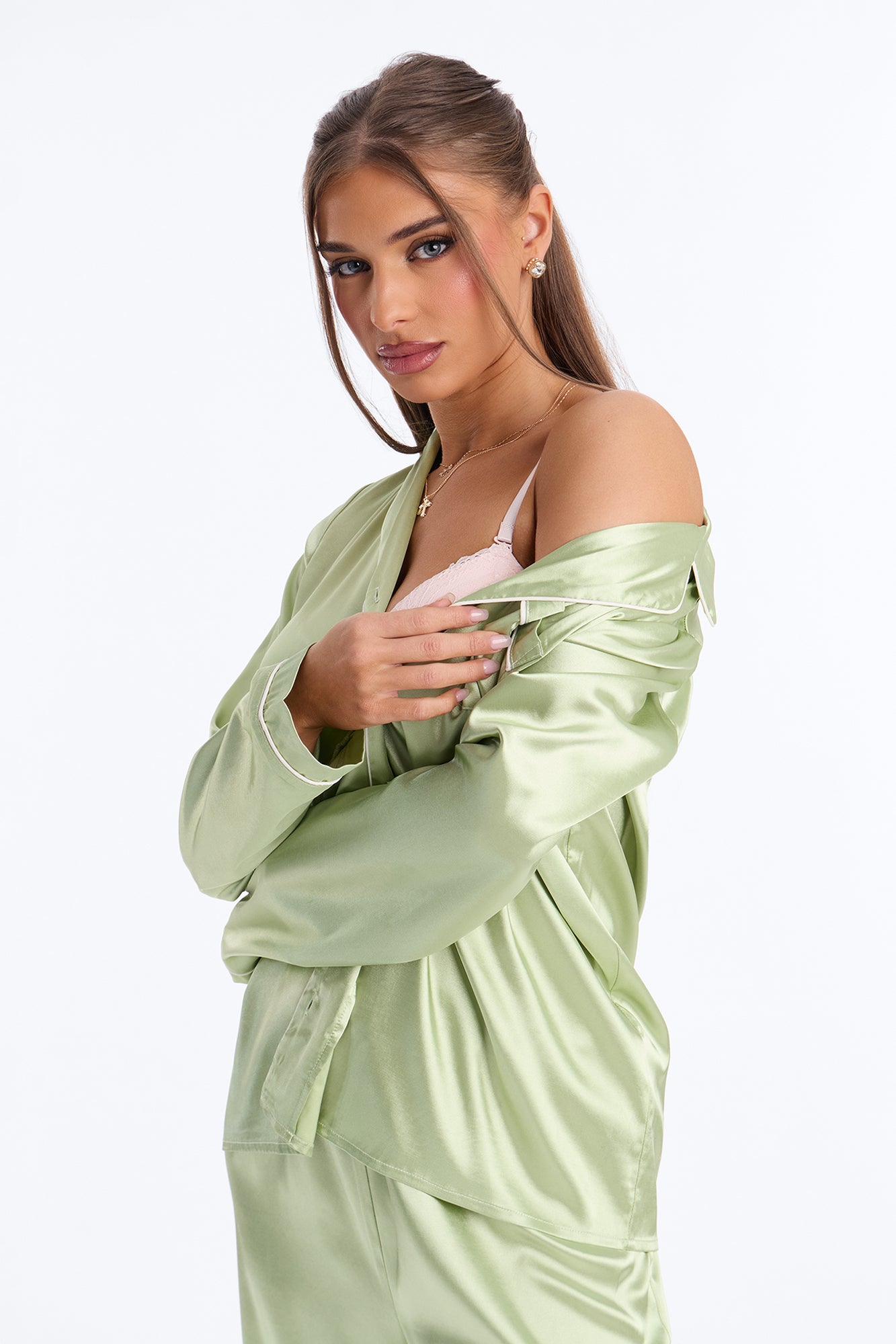 Sage Long Sleeve Pajama Pant Set - Image 2