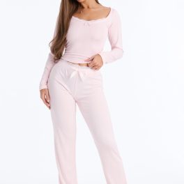 Sweet Dreams Pink Long Sleeve Pajama Pant Set