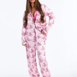 Pink/Pink Long Sleeve Pajama Pant Set