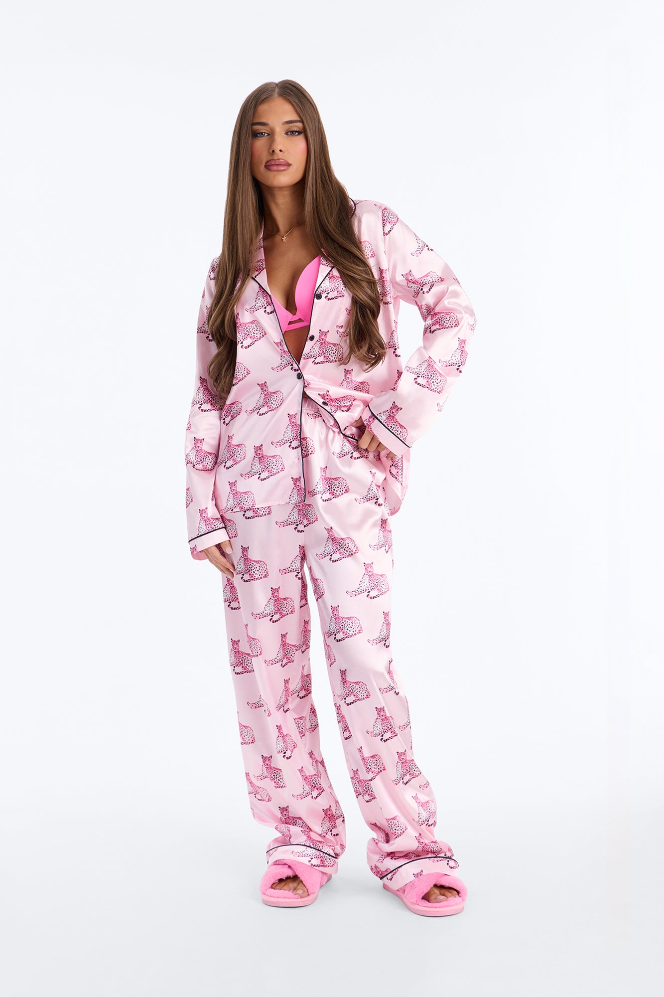 Pink/Pink Long Sleeve Pajama Pant Set