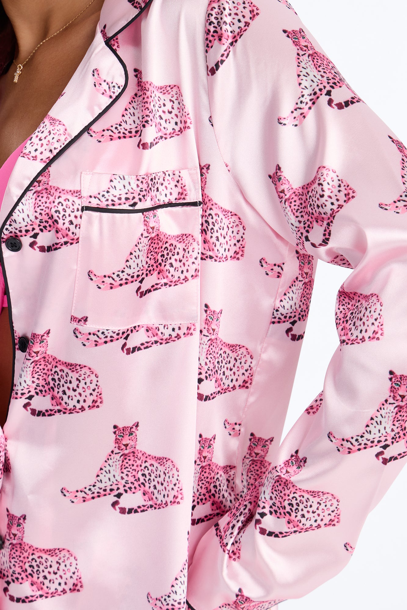 Pink/Pink Long Sleeve Pajama Pant Set - Image 3