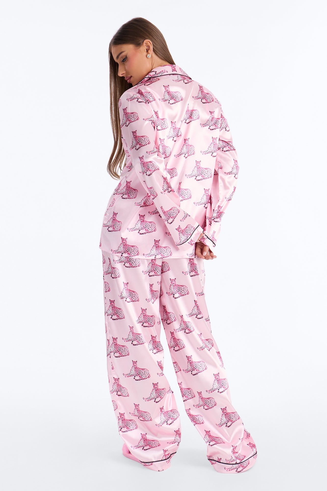 Pink/Pink Long Sleeve Pajama Pant Set - Image 4