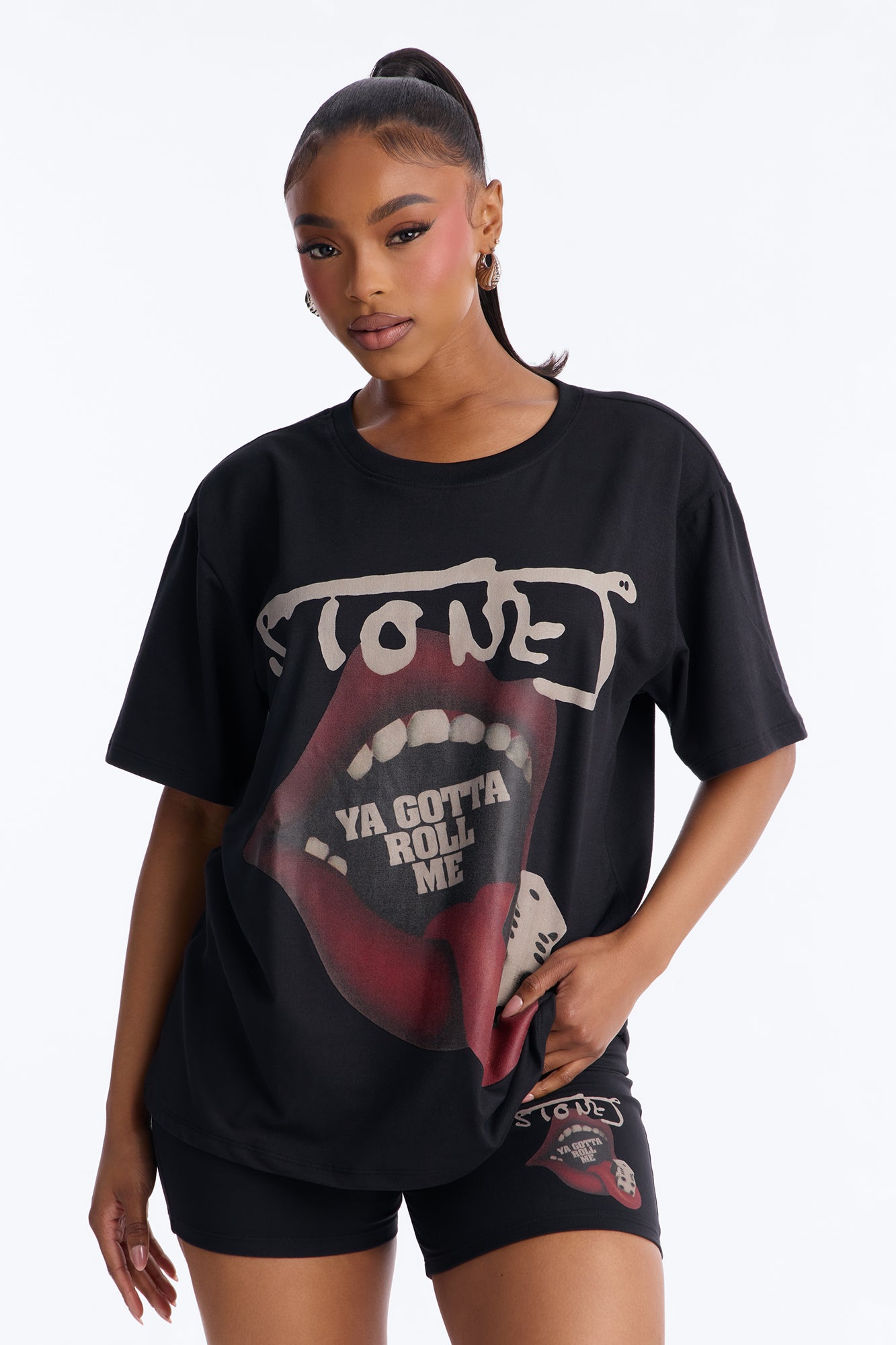 Verilunes Black/Red Dice Pajama Short Set