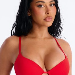 Red Cotton TShirt Bra