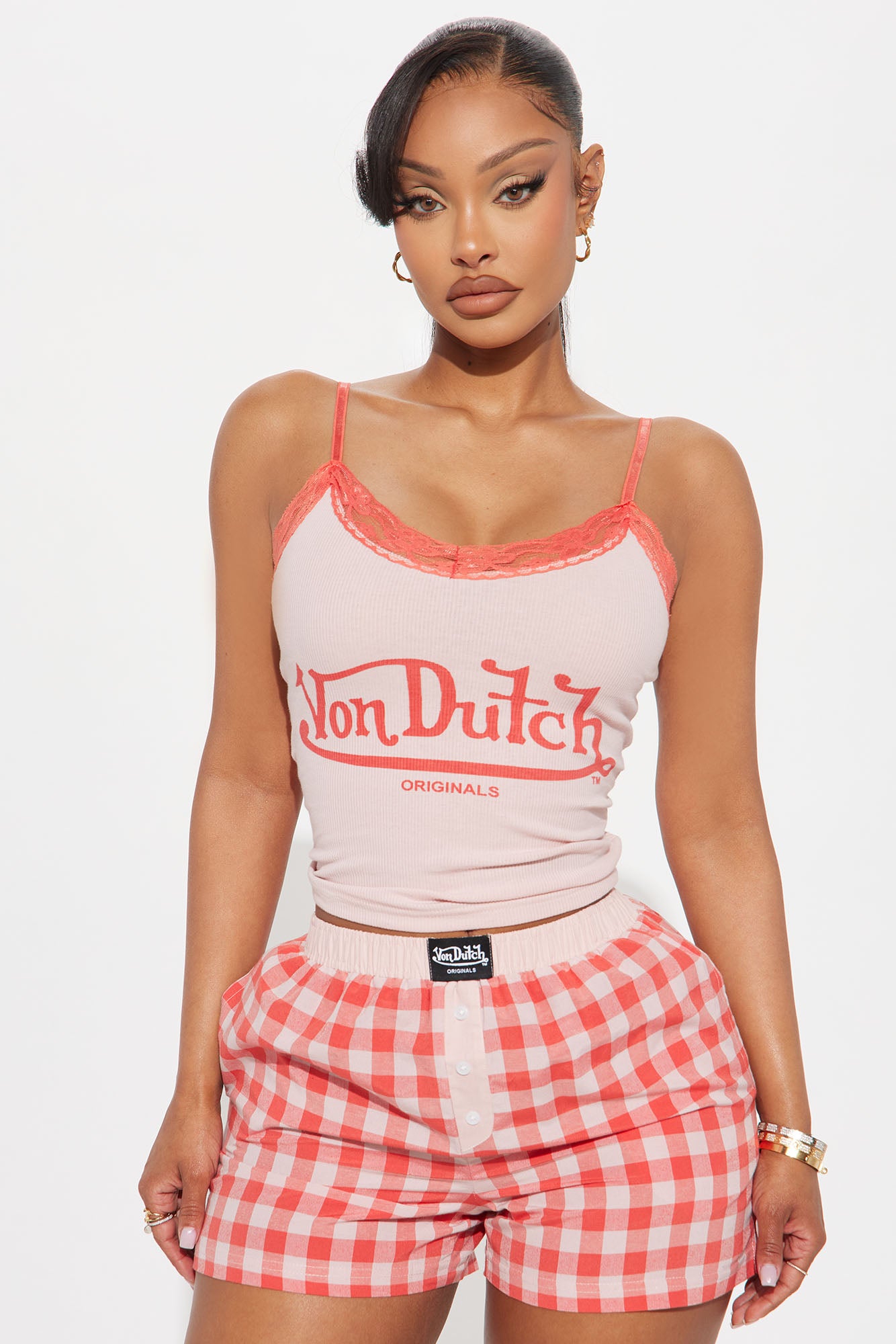 Verilunes Pink Cami Pajama Boxer Short Set