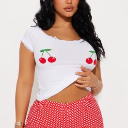 Sweet Cherries Red/White Pajama Short Set