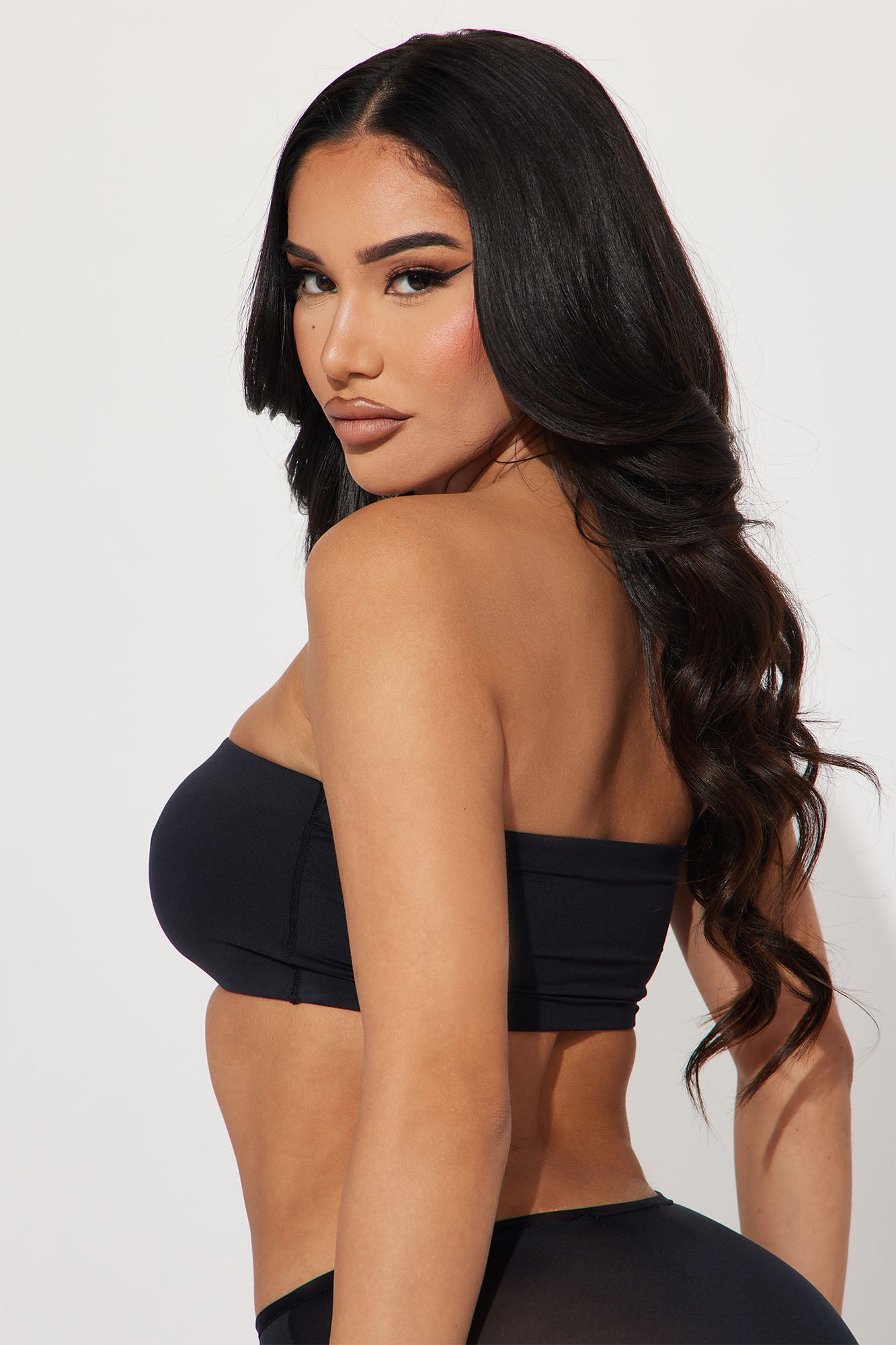 Light As A Feather Black Microfiber Bandeau - Image 3