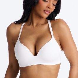 Criss Cross White Comfort Wirefree Lightly Padded Bra
