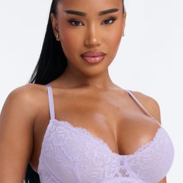 Lavender Lace Unlined Bra