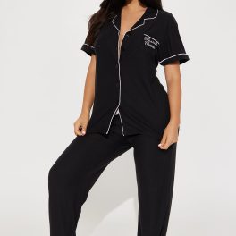 Blessed Mom Black/White Pajama Pant Set