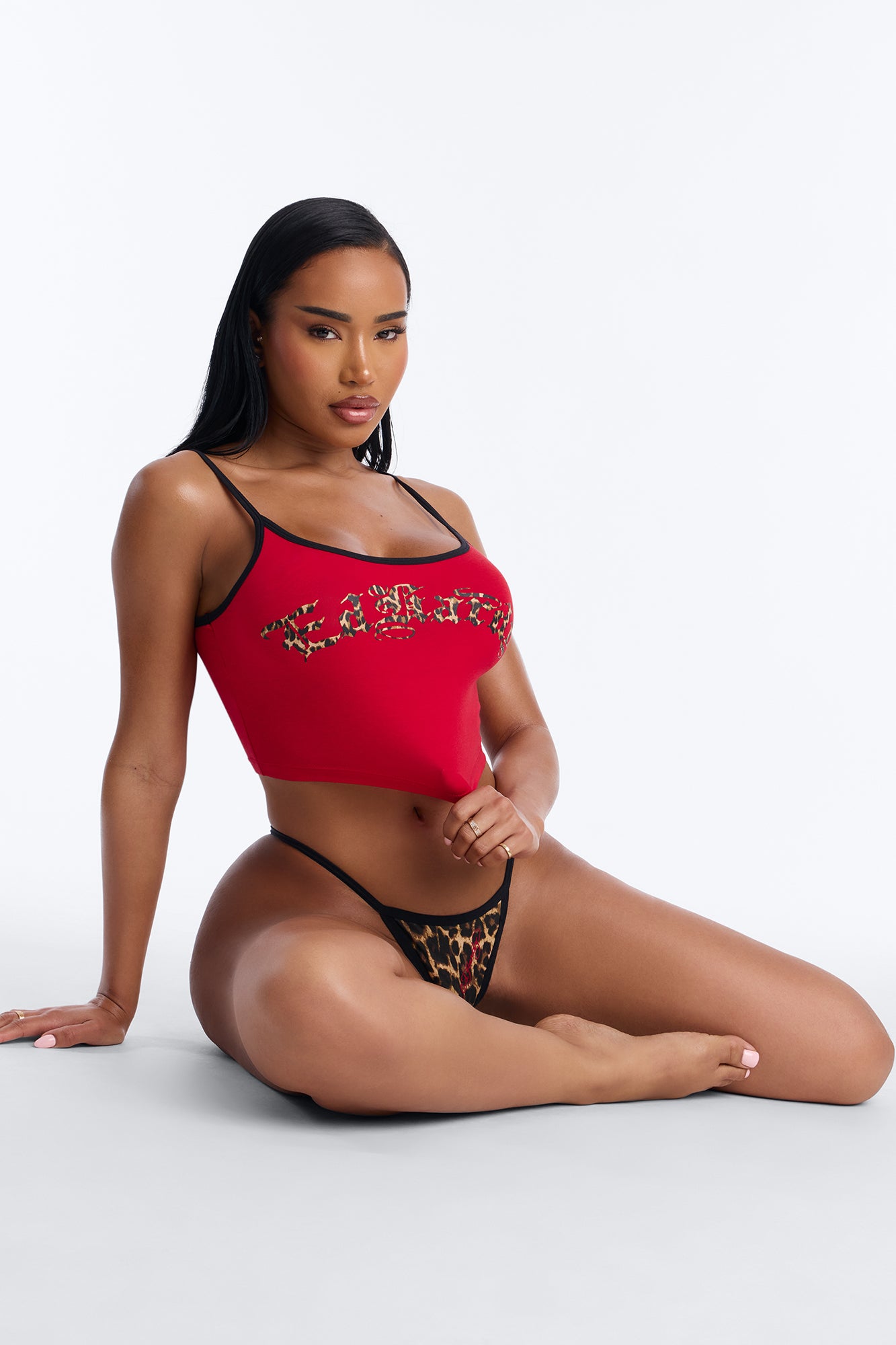 Verilunes Red/combo Wild Thing Pajama Bralette And Panty Set - Image 2
