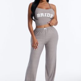Heather Grey Boarding Pajama Set