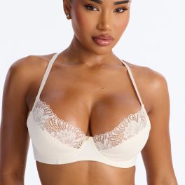 Daydream Daze Cream Mesh Push Up Bra