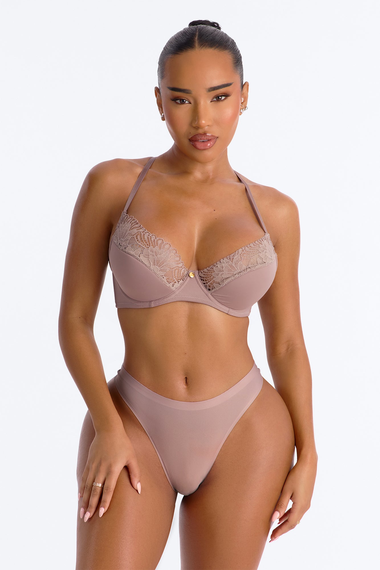 Daydream Daze Taupe Mesh Push Up Bra - Image 2