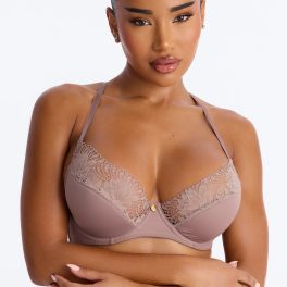 Daydream Daze Taupe Mesh Push Up Bra