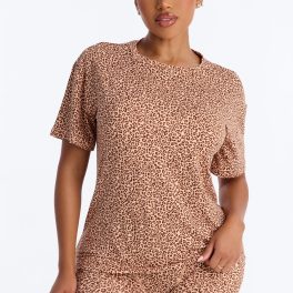 Wild For The Night Leopard Pajama Boxer Short Set