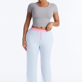 Let Me Sleep Blue/combo Boxer Pajama Pant Set