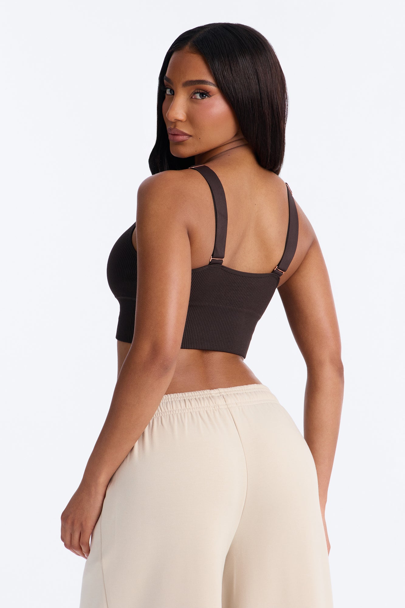 Verilunes Chocolate Seamless Comfort T-Shirt Bralette Bra - Image 4
