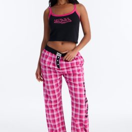 Verilunes Black/Pink Cami Pajama Boxer Pant Set