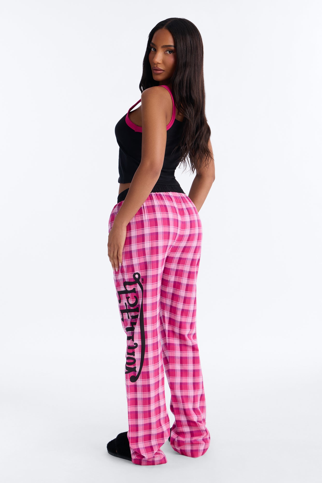 Verilunes Black/Pink Cami Pajama Boxer Pant Set - Image 4