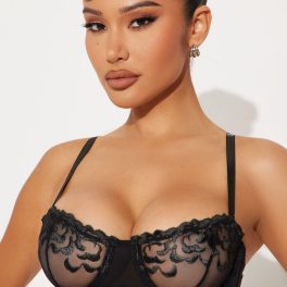 Wishful Thinking Black Mesh Balconette Bra