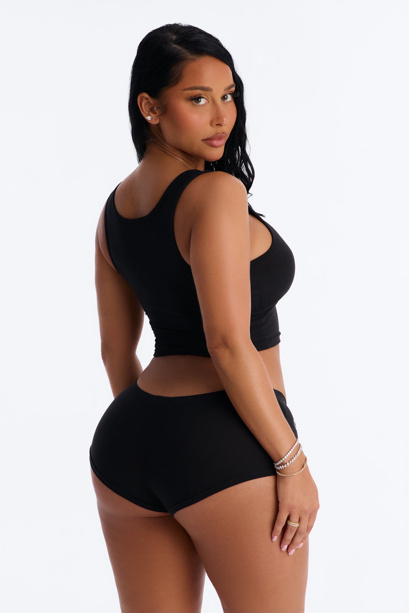 Black Pajama Tank & Short Set - Image 3