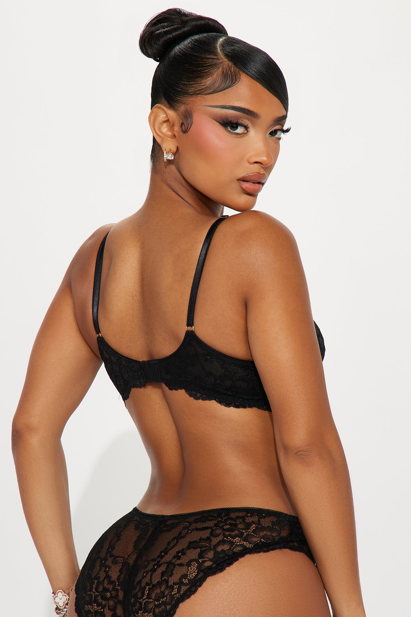 Black Lace Unlined Bra - Image 3