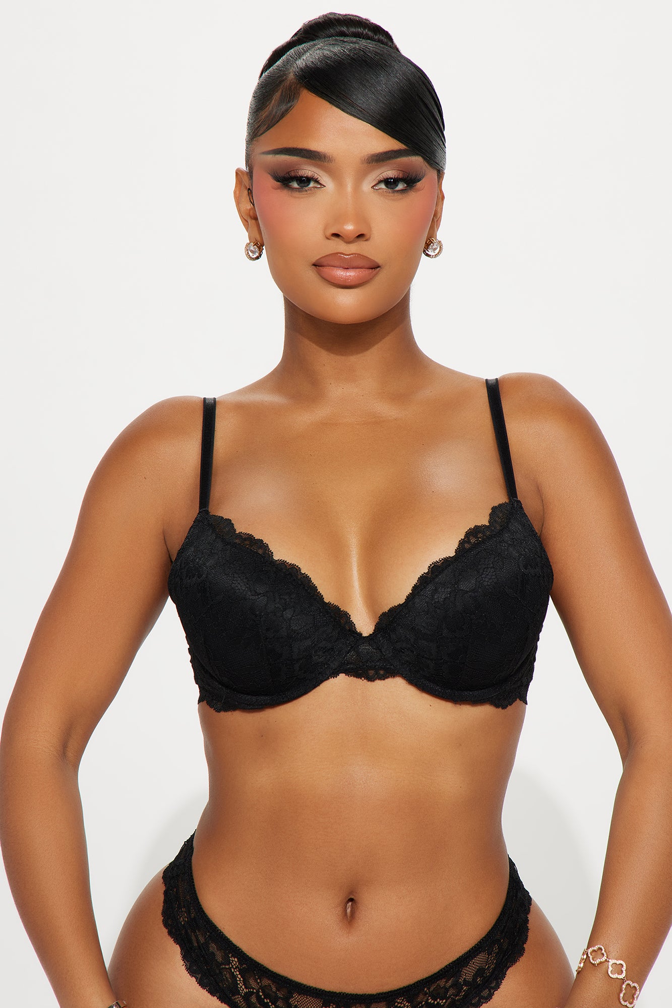 Black Lace Push Up Bra