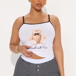 Handle With Care Black/White Pajama Boxer Short Set