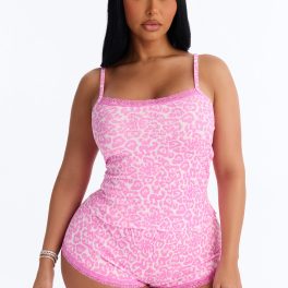 Wild In Pink Hot Pink Pajama Short Set