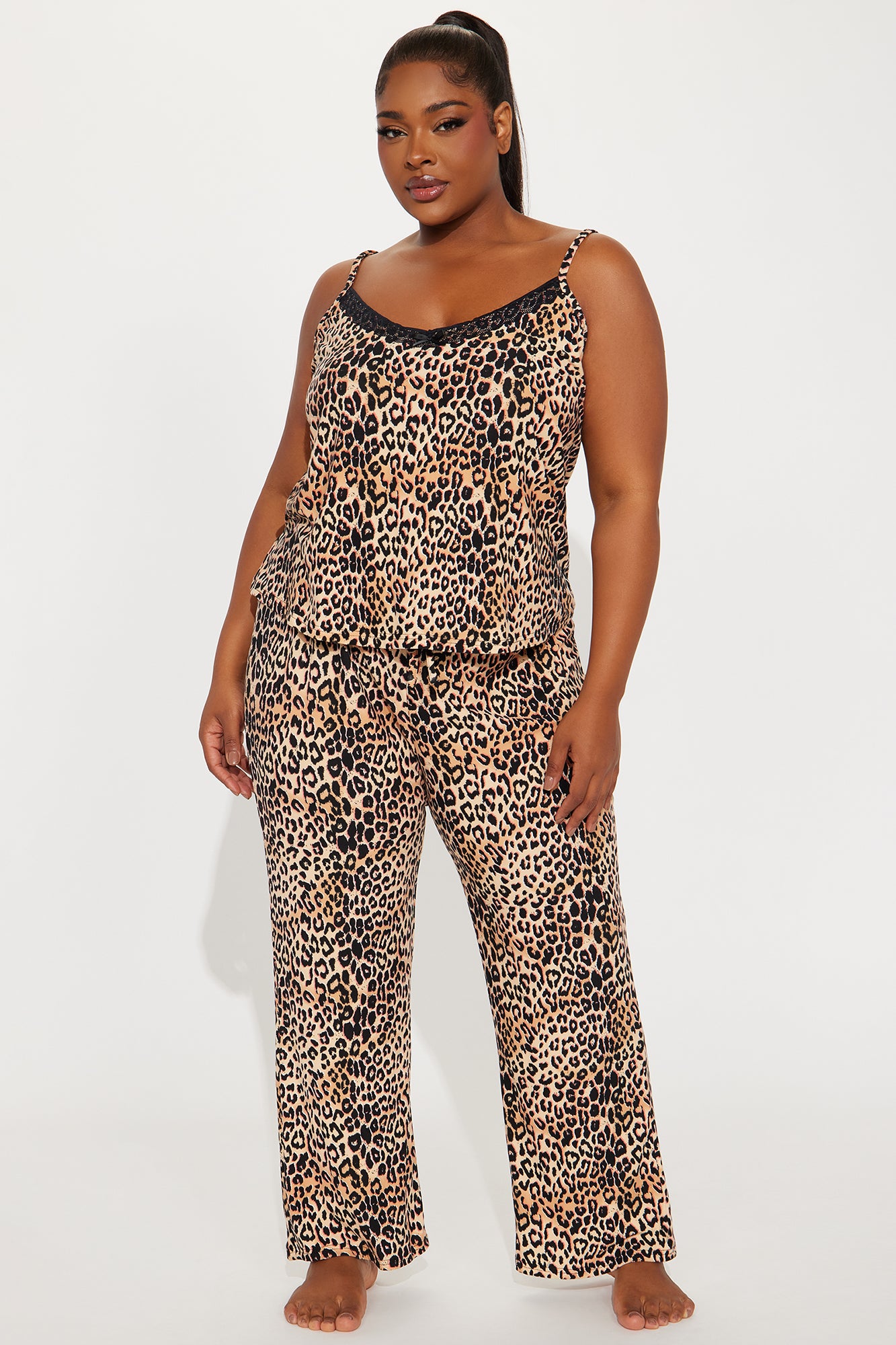 Wild One Leopard Pajama Pant Set - Image 4