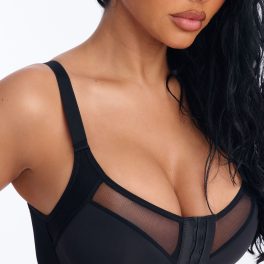 Black Wireless Front Closure Bra