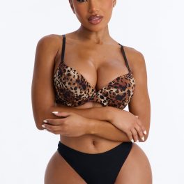 Leopard Comfort Stretch Push Up Bra