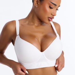 Supportive Underwire White Lightly Padded Full Coverage Bra