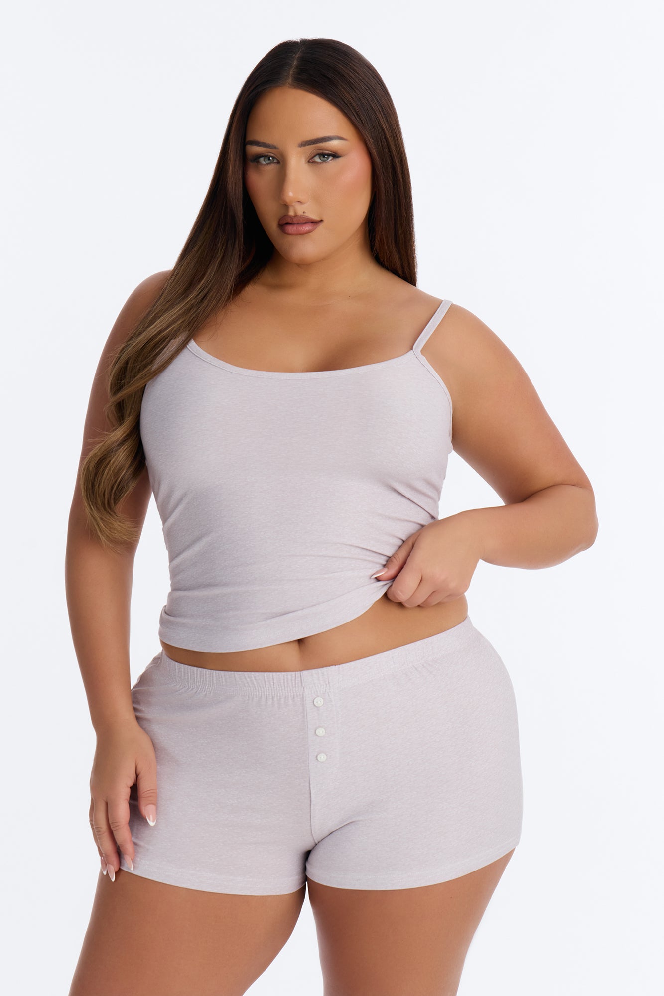 Grey Cami Pajama Short Set - Image 4