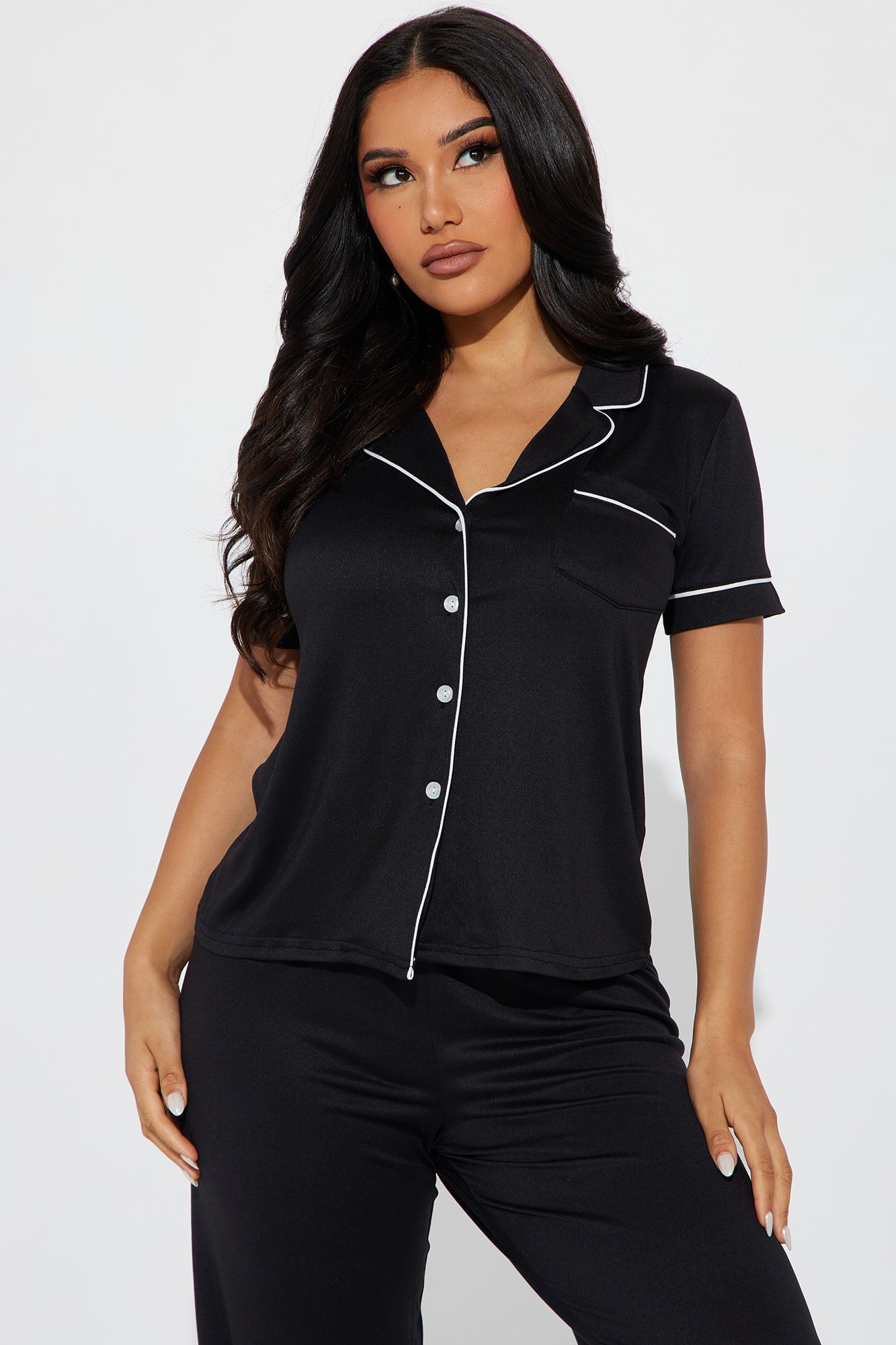 Hit Snooze Black Pajama Pant Set - Image 2