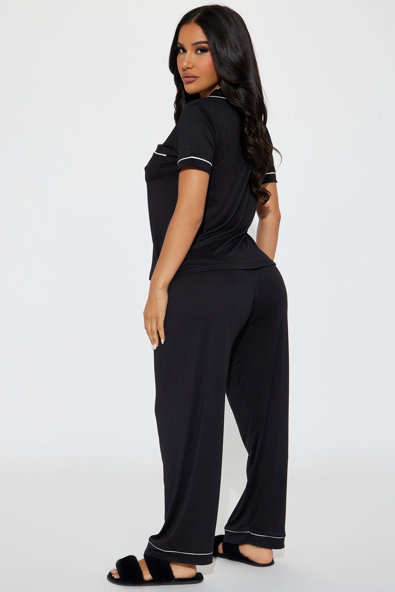 Hit Snooze Black Pajama Pant Set - Image 3