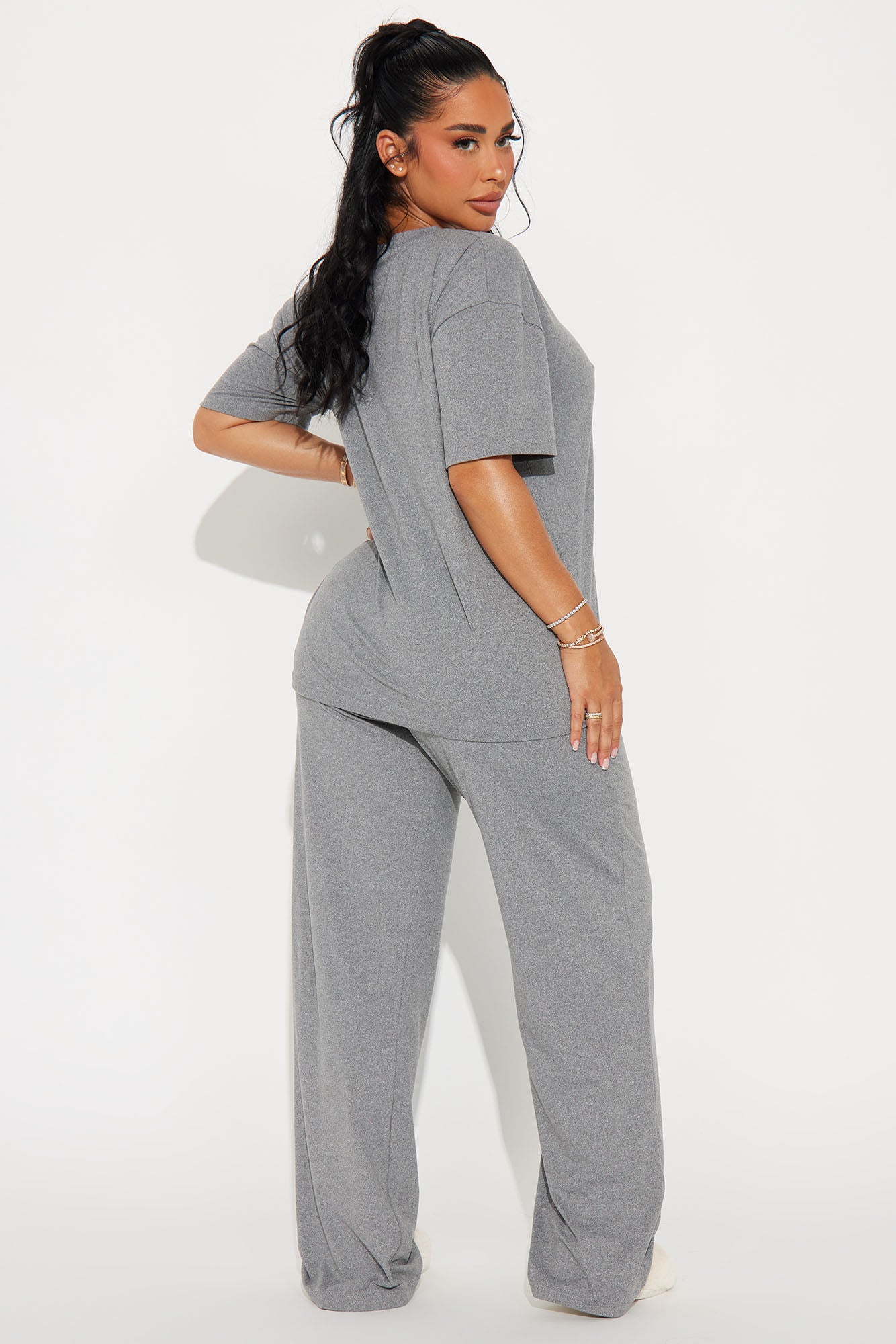 Relax Mood Heather Grey Pajama Pant Set - Image 4