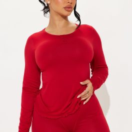Between Us DarkRed Pajama Boxer Short Set