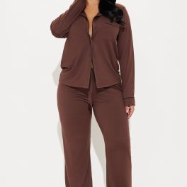 In The Morning Chocolate Pajama Pant Set