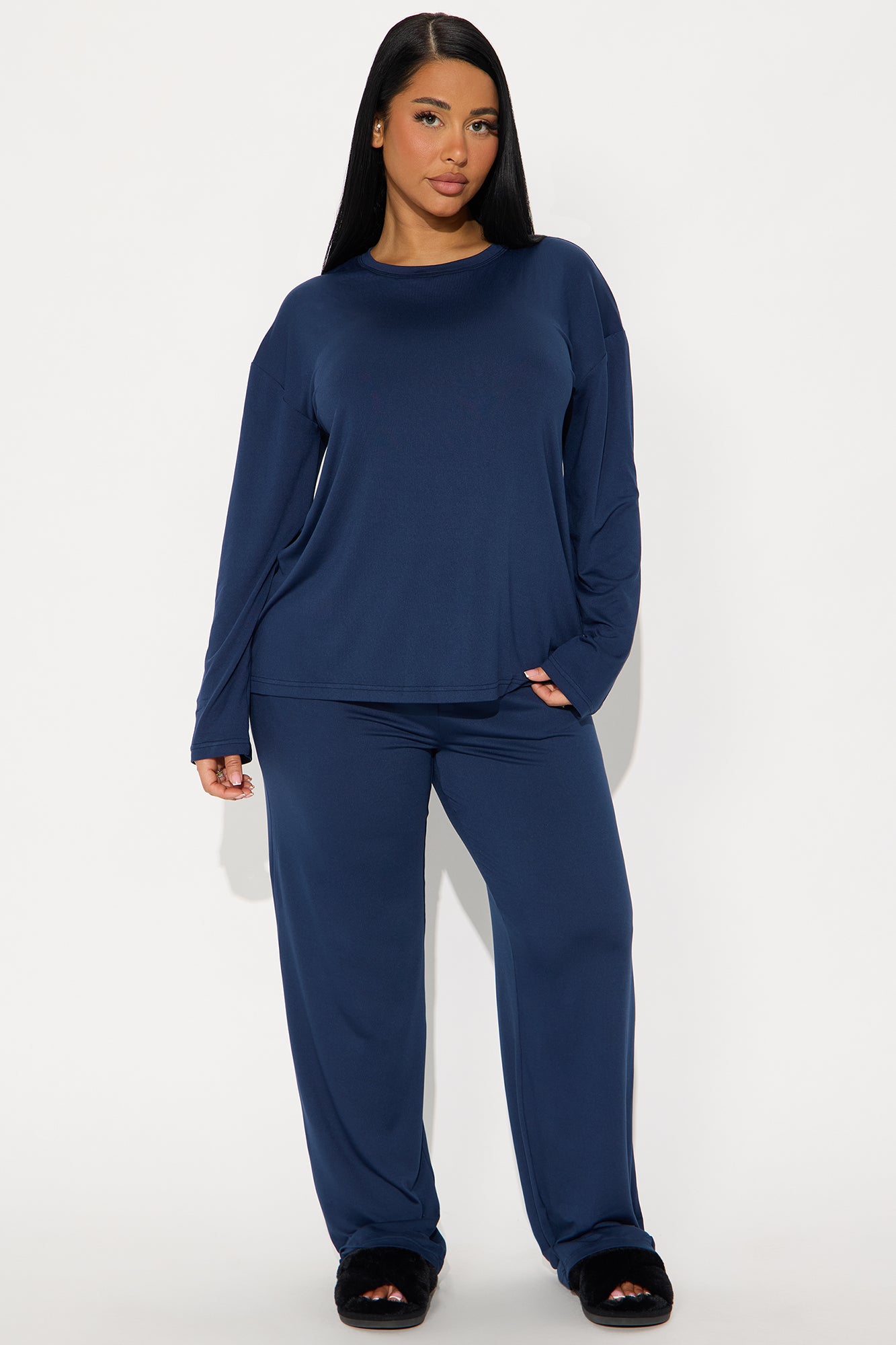 Relax Mood Navy Long Sleeve Pajama Pant Set