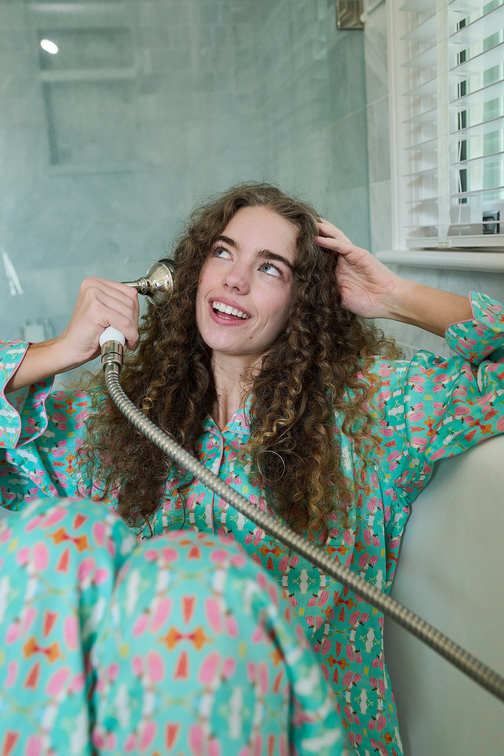 Scalloped Pajama Set Long - Birds Of Paradise - Image 4